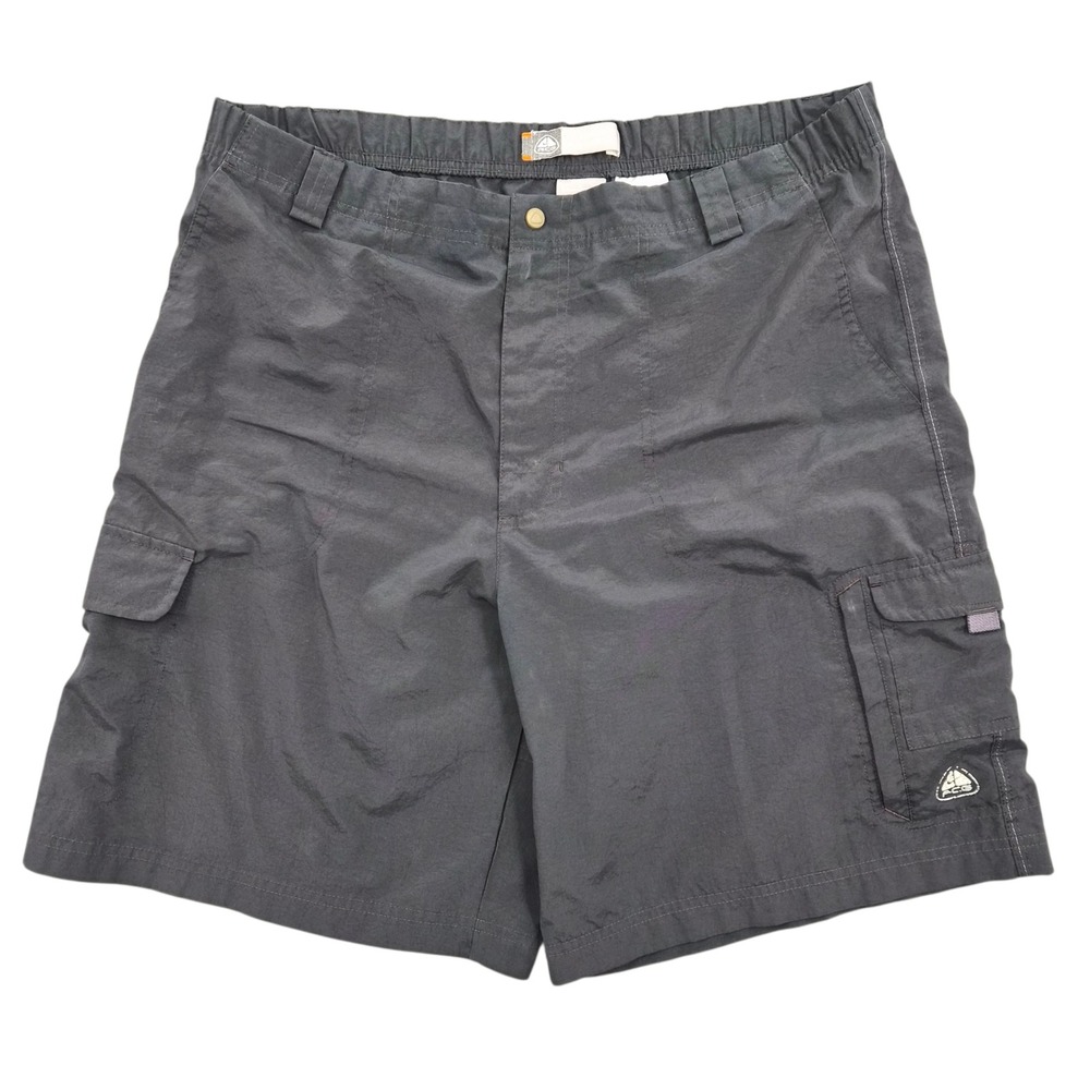 Nike ACG Mens Cargo Shorts Charcoal Grey Large All Conditions Gear Hiking Trail